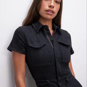 Good American Fit For Success Jumpsuit | Black  | Size XL (GA 4)